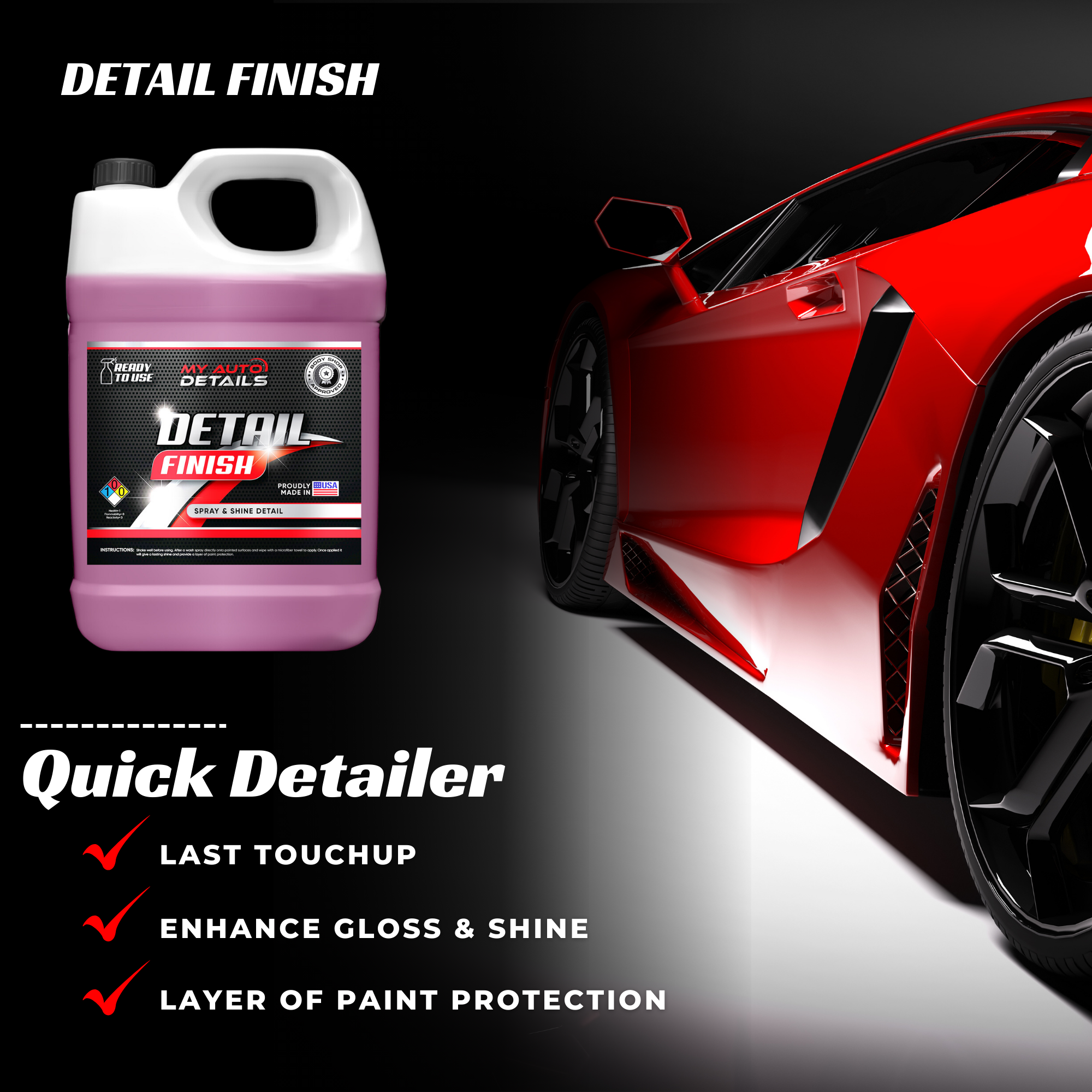 Detail Finish Spray | Detail Spray in California | My Auto Details