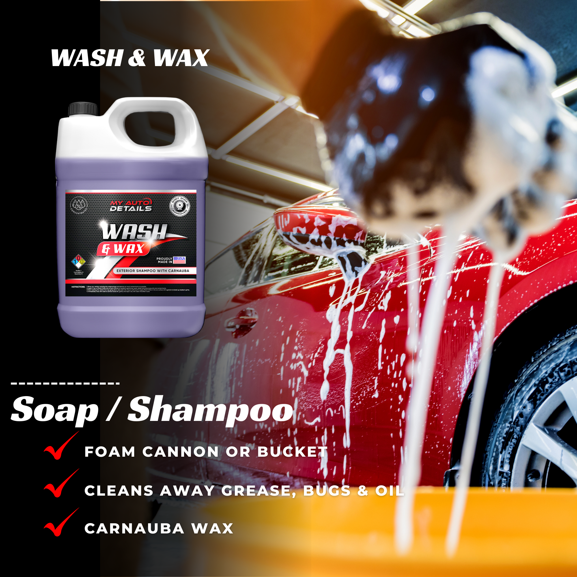 Shop Carnauba Car Wash & Wax in California | My Auto Details